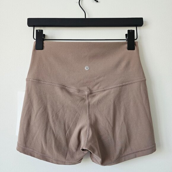 NWT LULULEMON TPTC Taupe Brown Buttery Soft Align High Rise 4" Shorts 8 - Picture 8 of 10